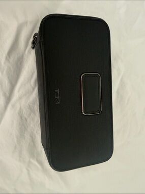 Tumi Black Nassau Watch Case with Leather Accent